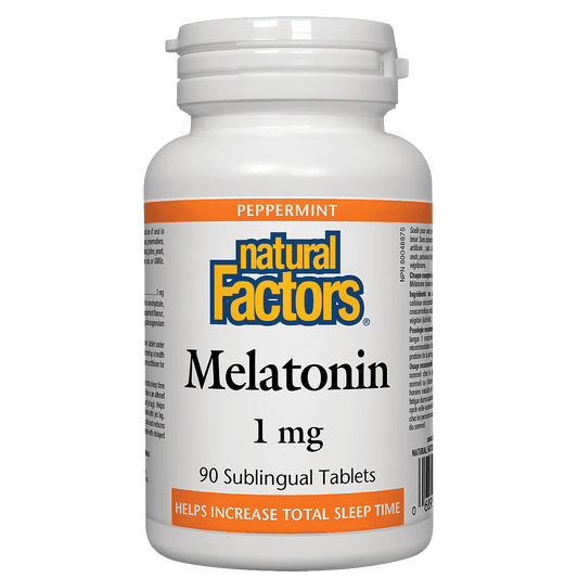 Natural Factors Melatonin 1 mg 90 Sublingual Tablets