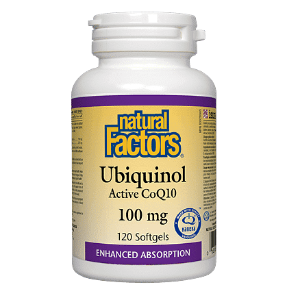 Natural Factors Ubiquinol QH Active CoQ10 100 mg Softgels