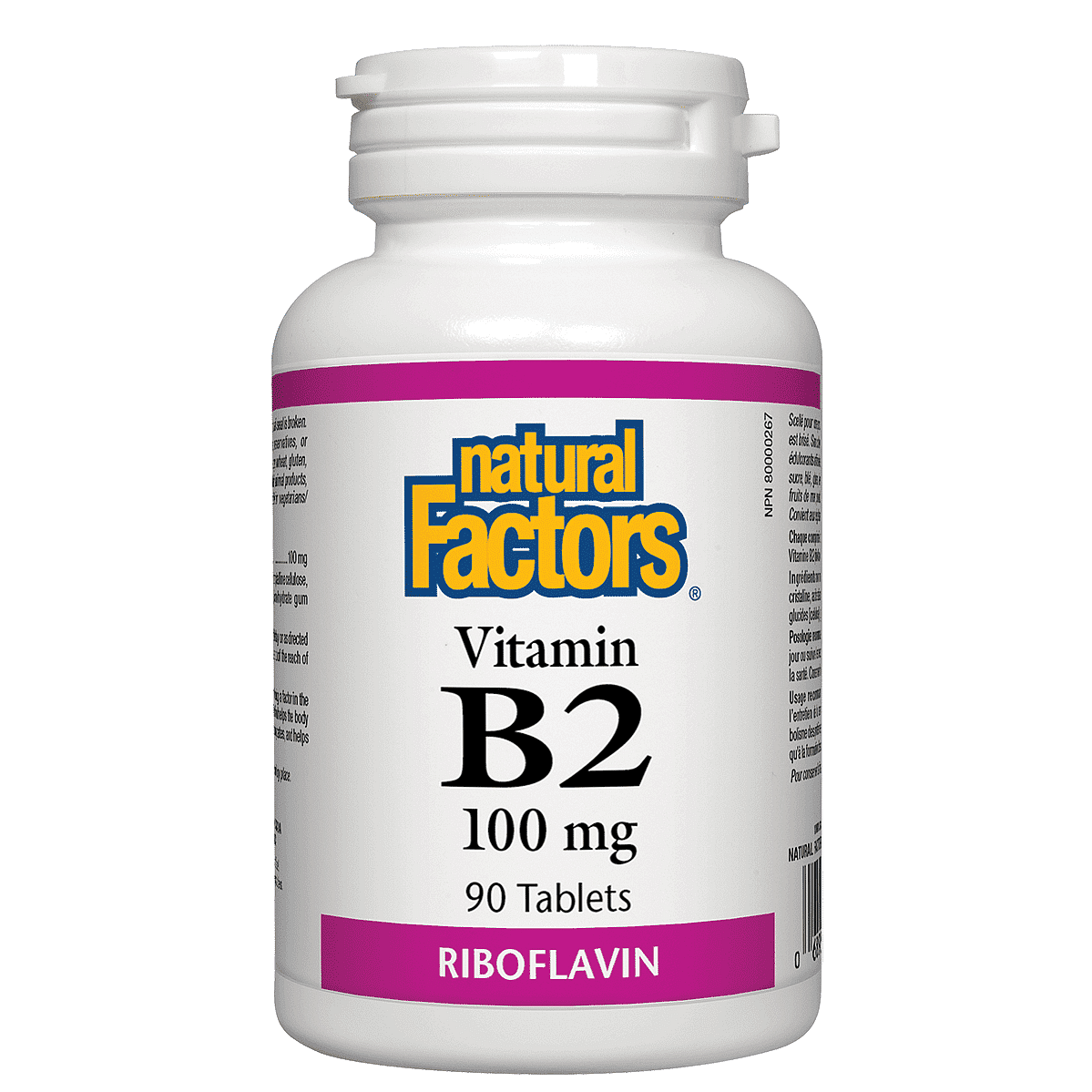 Natural Factors B2 Riboflavin 100 mg 90 Tablets