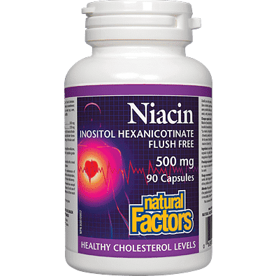 Natural Factors No Flush Niacin 500 mg
