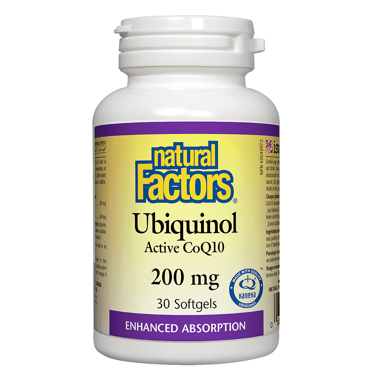 Natural Factors Ubiquinol QH Active CoQ10 200mg
