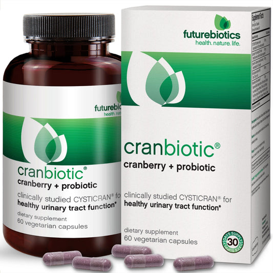 Futurebiotics CranBiotic Sugar-Free Cranberry + Probiotic, 60 Capsules