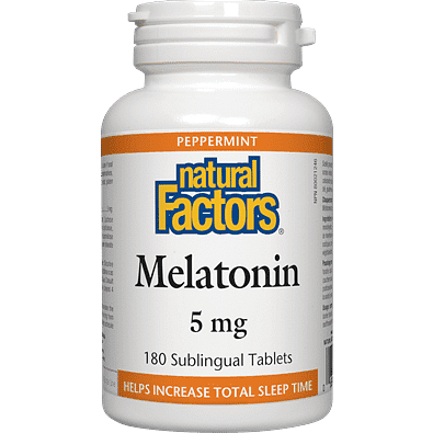 Natural Factors Melatonin 5 mg 90 Sublingual Tablets
