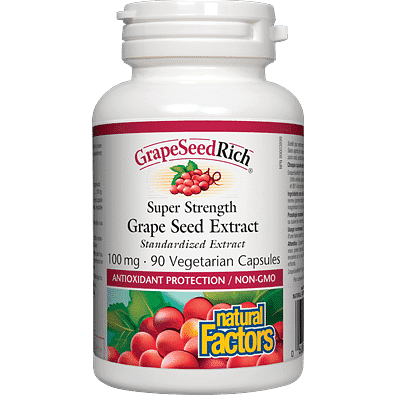 Natural Factors GrapeSeedRich 100 mg 90 Capsules