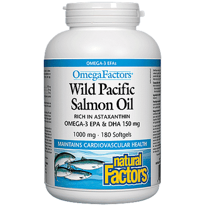 Natural Factors OmegaFactors Wild Pacific Salmon Oil 1000 mg