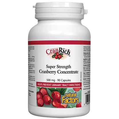 Natural Factors Cranrich Super Strength Cranberry Concentrate 500mg 90 Capsules