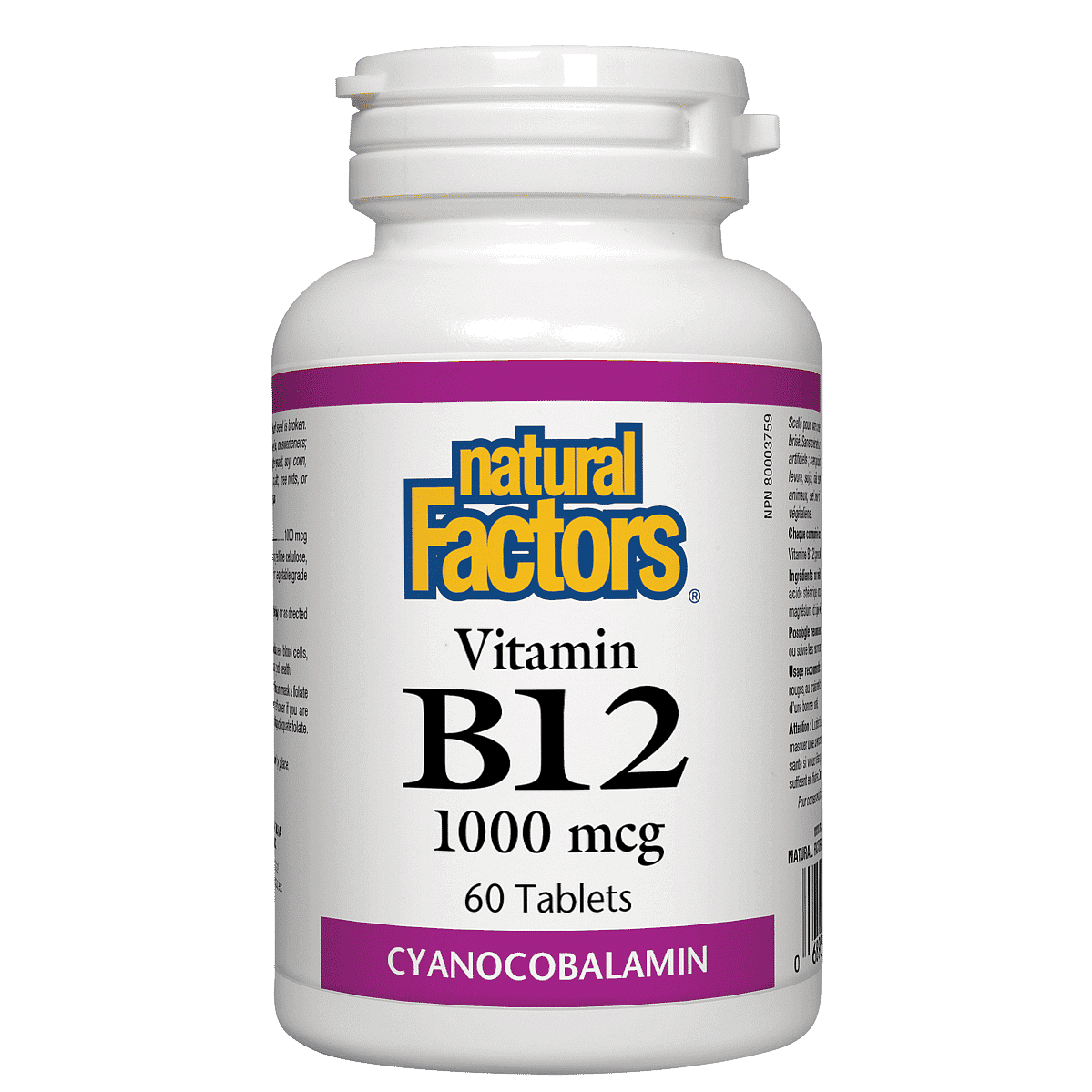 Natural Factors B12 - 1000 mcg 60 Tablets