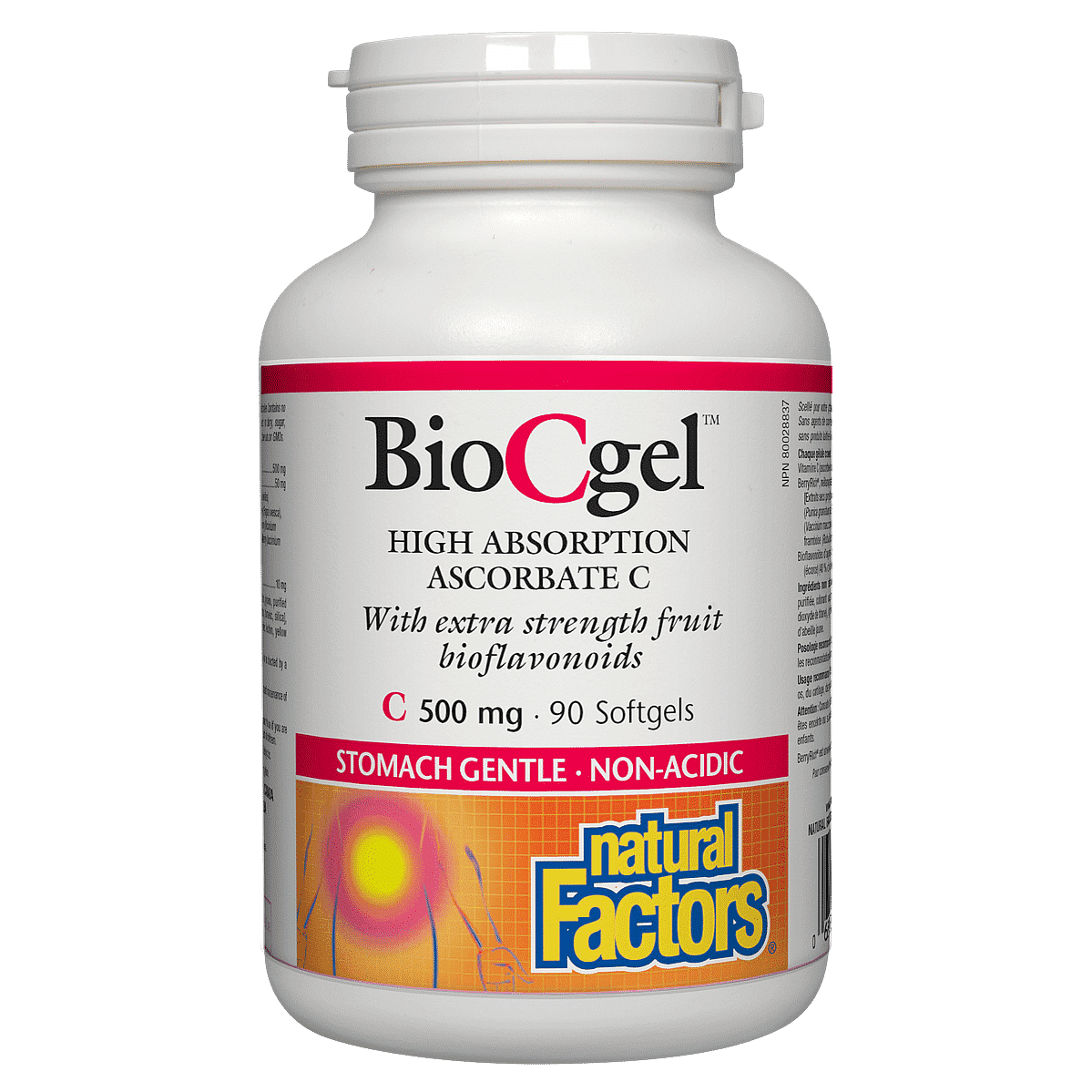 Natural Factors BioCgel Absorption Ascorbate C 500 mg 90 Capsules