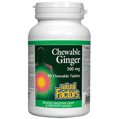 Natural Factors Chewable Ginger 500mg 90 Tablets