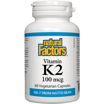 Natural Factors Vitamin K2, 100mcg, 60 Capsules