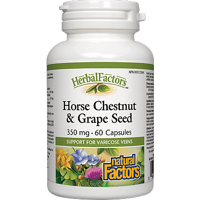 Natural Factors Horse Chestnut & Grapeseed 350mg 60 Capsules