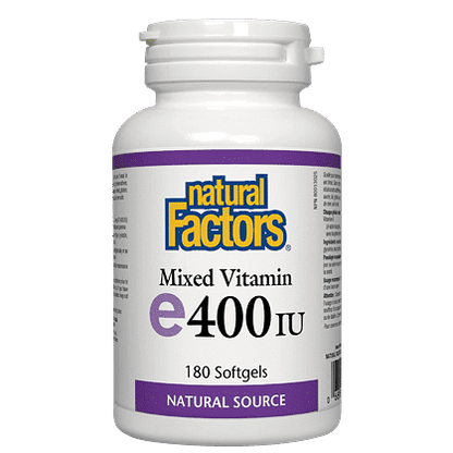 Natural Factors Mixed Vitamin E 400 IU, Natural Source 180 Softgels