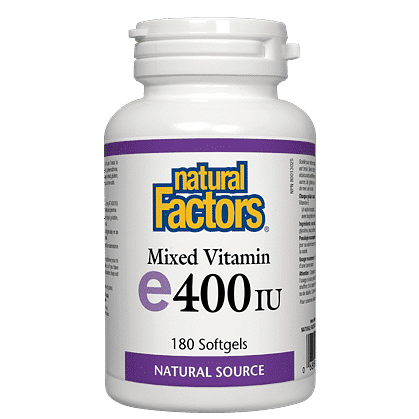 Natural Factors Mixed Vitamin E 400 IU, Natural Source 180 Softgels