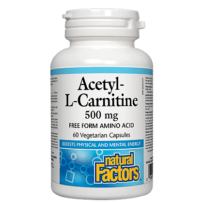 Natural Factors Acetyl-L-Carnitine 500 mg 60 Capsules