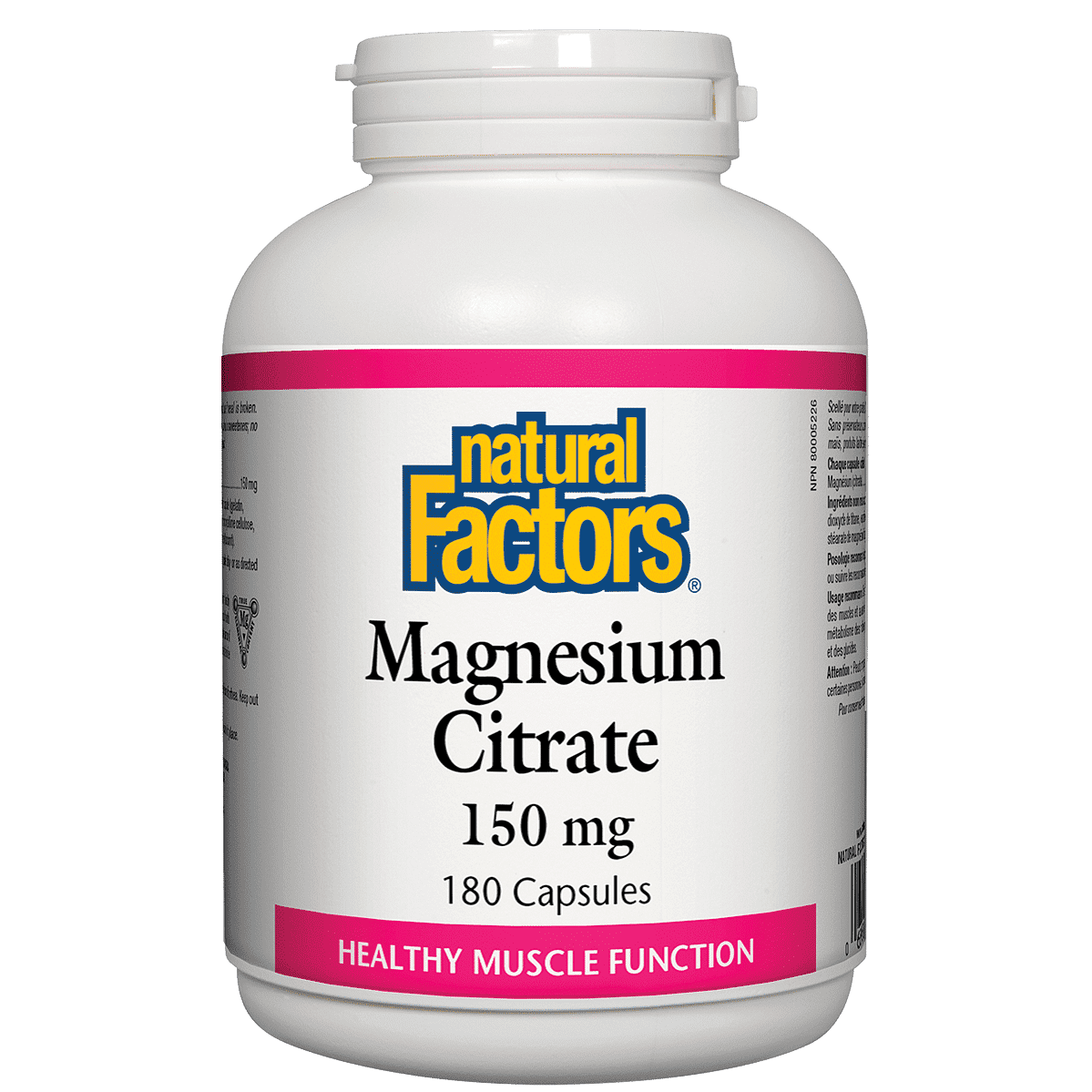 Natural Factors Magnesium Citrate 150 mg 180 Capsules