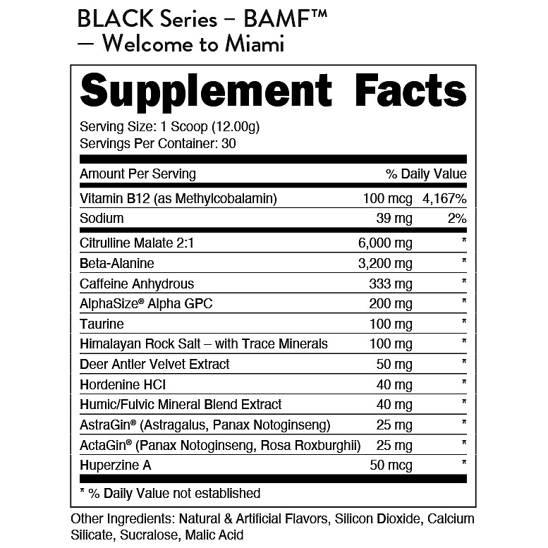 Bucked Up BAMF Black 30 Servings
