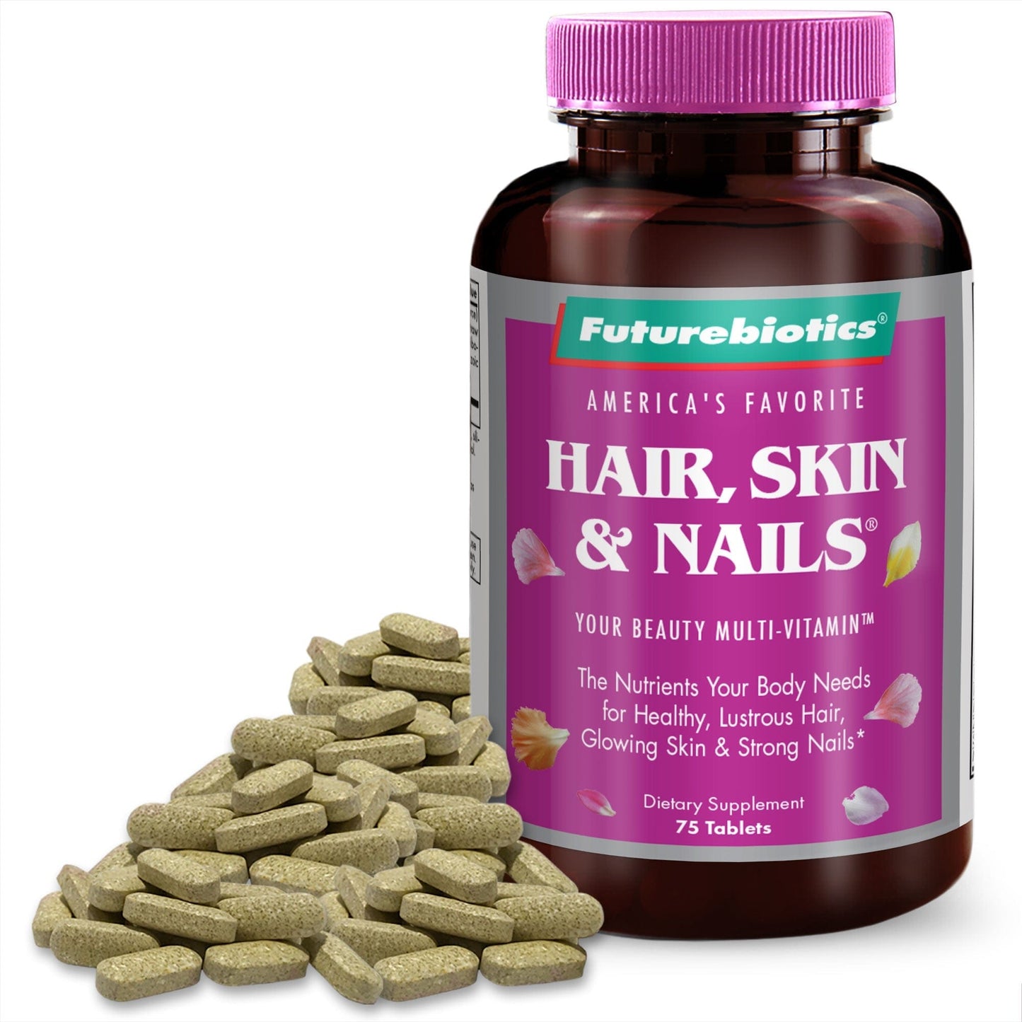 Futurebiotics Hair, Skin, & Nails Beauty Multivitamin, 75 Tablets