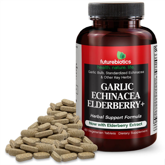Futurebiotics Garlic Echinacea Elderberry, Immune Support, 60 Tablets