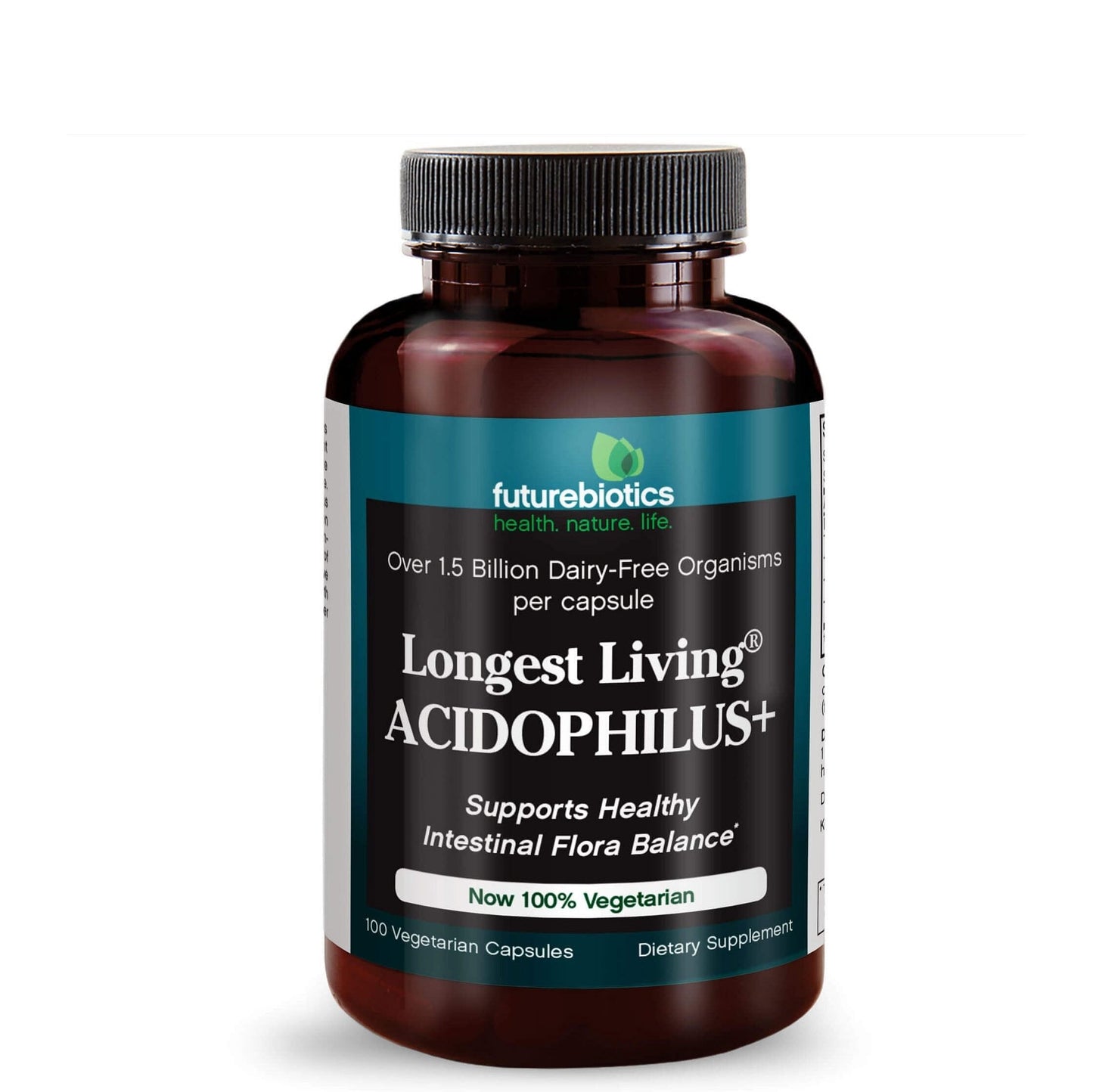 Futurebiotics Longest Living Acidophilus+ Probiotic Supplement, 100 Capsules (19.5mg of Probiotics per Capsule)