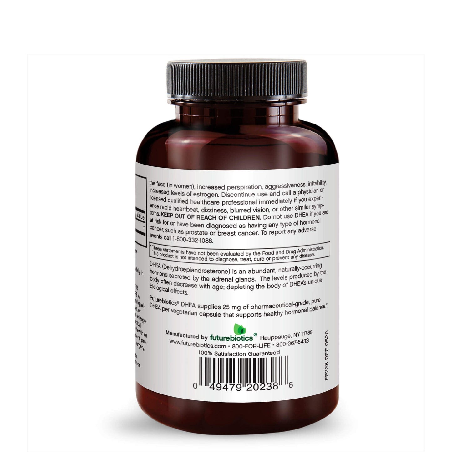 Futurebiotics DHEA Supplements 25 mg, 75 Capsules