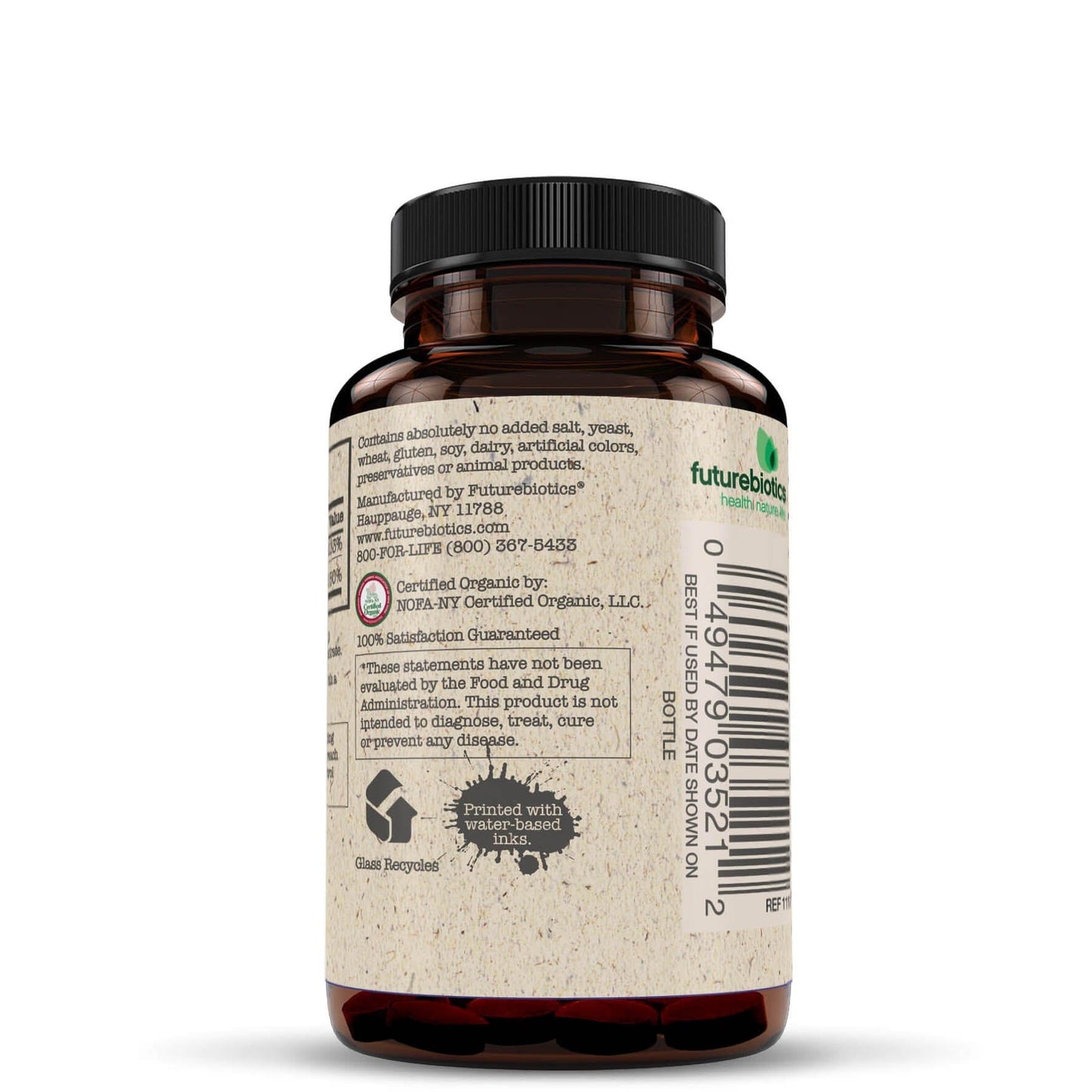 Futurebiotics Certified Organic Iron with Vitamin C, 90 Tablets
