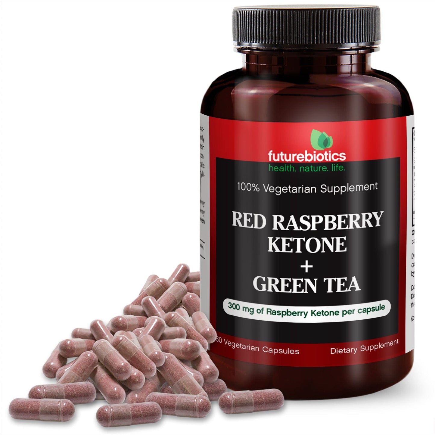 Futurebiotics Red Raspberry Ketone + Green Tea, 60 Capsules