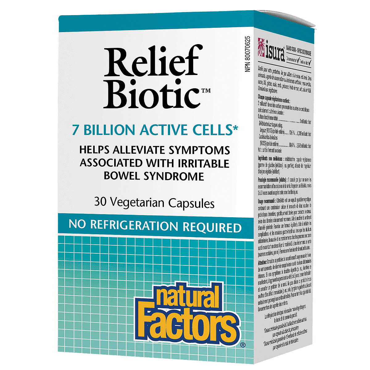 Natural Factors Relief Biotic 7 Billion Active Cells 30 Capsules