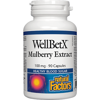 Natural Factors WellBetX Mulberry Extract 100mg, 90 Capsules