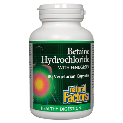 Natural Factors Betaine HCL 500 mg 180 Capsules