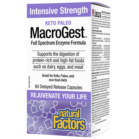 Natural Factors Keto Paleo MacroGest Intensive Strength 60 Capsules