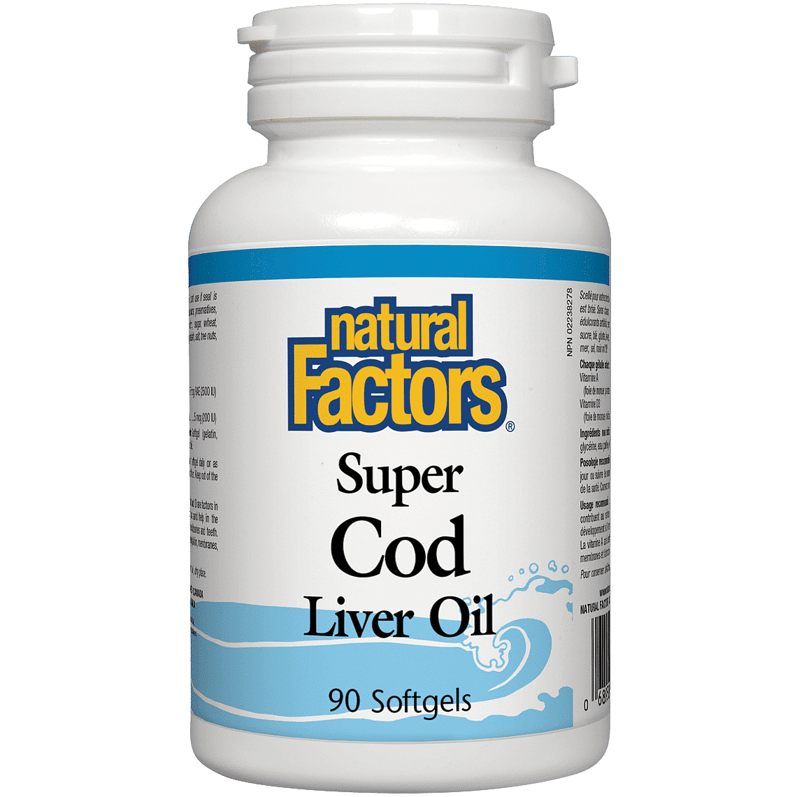 Natural Factors Super Cod Liver Oil, 90 Softgels