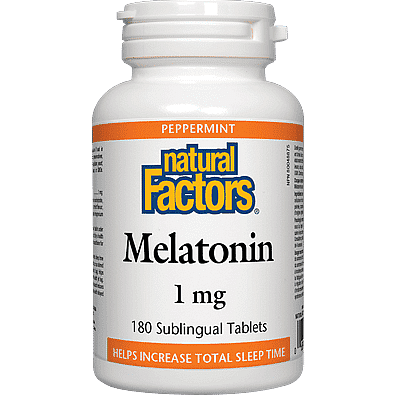 Natural Factors Melatonin 1 mg 180 Sublingual Tablets