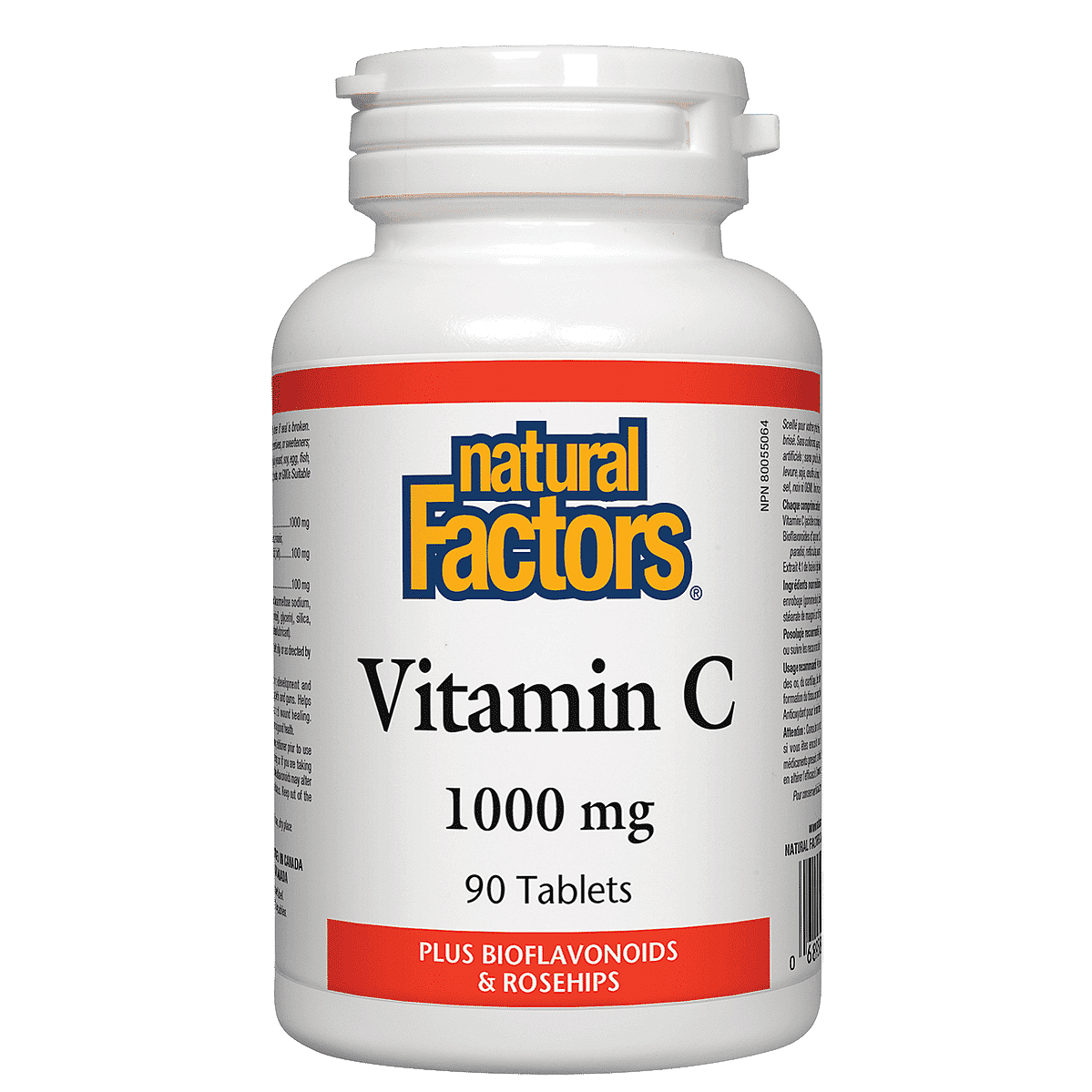 Natural Factors C 1000 mg Plus Bioflavanoids & Rosehips 90 Tablets