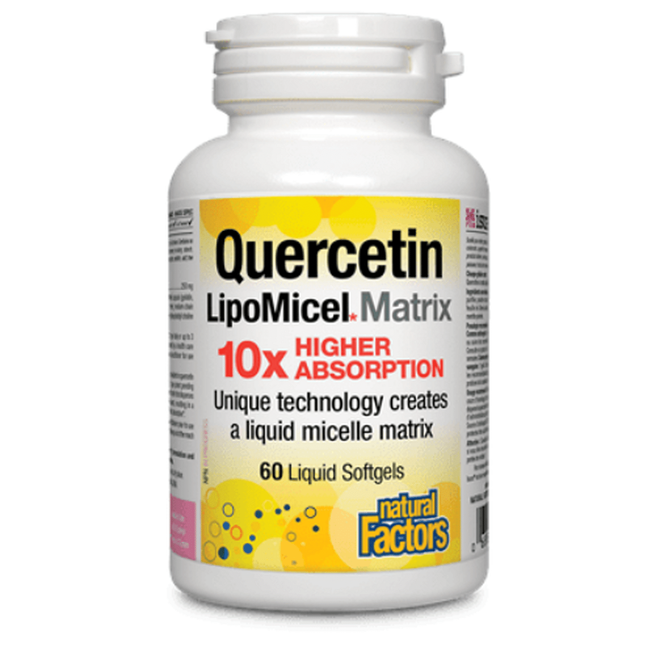 Natural Factors Quercetin LipoMicel Matrix 60 Liquid Softgels
